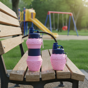 Botella de Agua Plegable de Silicona Retráctil con Diseño de Fresa para Niños, para Deportes al Aire Libre, para Beber Directamente, para Viajes - Product Image 3