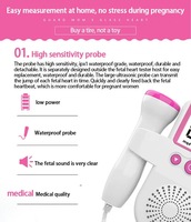 Moniteur Doppler Fœtal de Haute Qualité pour Femme Enceinte à Domicile, Moniteur de Battements de Cœur du Fœtus