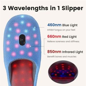 2025 Newest LED Deep Penetration Technology 660nm 850nm Full Foot Red Light Therapy Sandals for Arthritis & Joint Mobility - Product Image 2