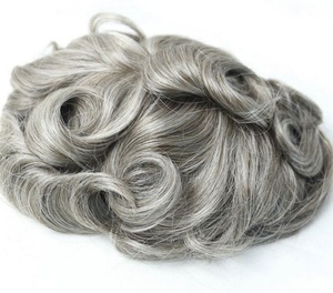 Prótesis Capilar de Encaje PU para Hombre, Cabello Humano Remy Indio 100% Virgen, Liso y Ondulado, con Base de Seda de Color Personalizado, Doble Nudo, 120% de Densidad - Product Image 2