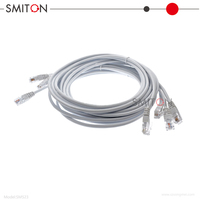 2 Paires torsadées Cat3 RJ11 Round Telephone Jumper Cable RJ11 Patch Cord With 6P4C Crystal Connector