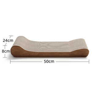 High Comfort Curved Bone <span class=keywords><strong>Cat</strong></span> Scratcher Nachhaltiger Holz kratz baum mit Papier box Geschenk Perfektes Haustiers pielzeug - Product Image 4