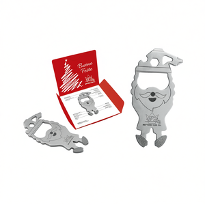 Neptuno Car Santa Claus Stainless Steel Hand-Powered Bottle Opener Multi <b>Tool</b> Christmas Gift Auto Repair Soft Case White Label - Product Image 2