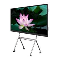 Pantalla Táctil UHD 4K de 65 75 86 98 Pulgadas con Cámara y Micrófono Incorporados, Conexión Inalámbrica para Compartir en Laptop, PC, USB Tipo-C, Android TV para Reuniones