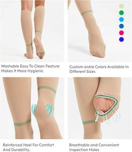 15-21 mmHg Tıbbi Anti-Embolizm Çorapları Kadın Erkek İçin Diz Üstü Çoraplar Kaymaz Hastane TED Çorapları - Product Image 6