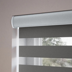 Modern Electric Smart Blind Light Filtering Roller Fabric <strong>Window</strong> <strong>Covering</strong> Horizontal Pattern for French <strong>Window</strong> Privacy Shade - Product Image 5