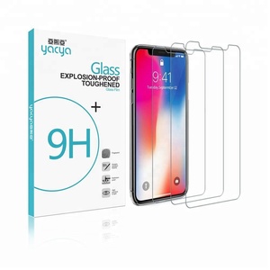 9h teléfono móvil templado película para ip x <span class=keywords><strong>la</strong></span> pegamento <span class=keywords><strong>de</strong></span> vidrio templado para iphone xs <span class=keywords><strong>max</strong></span> xr protector <span class=keywords><strong>de</strong></span> pantalla 3 pack - Product Image 1