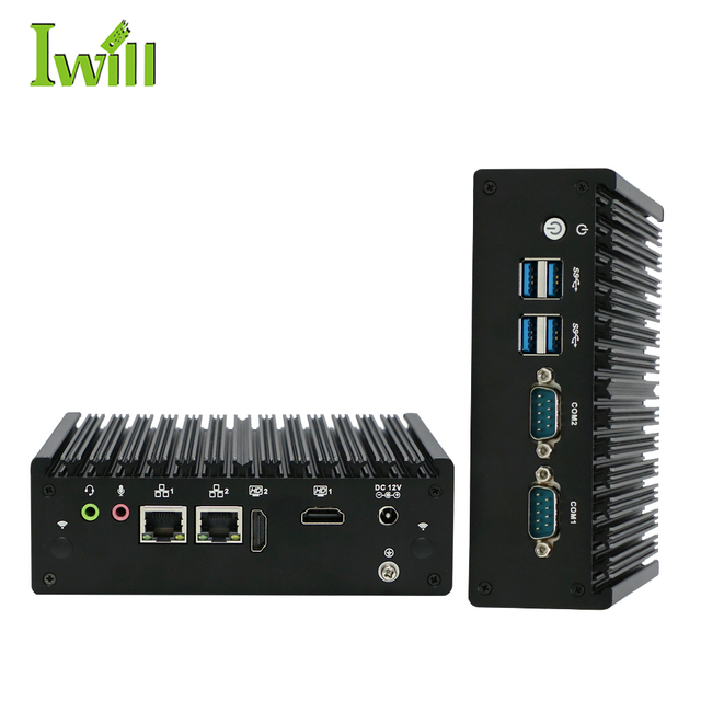 Intel Celeron N5095 Quad Core Win Linux Fanless Mini Pc 2HD 4USB3.1 2RJ45 Lans DC 12V Mini Box Pc for MES Workshop
