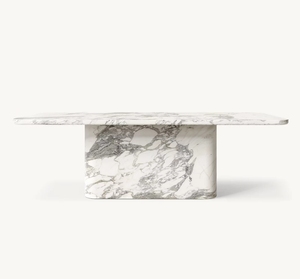 Modern Home Furniture <strong>Dinning</strong> <strong>Table</strong> Set Marble Dining <strong>Table</strong> Vitolo Carved Rectangular Dining <strong>Table</strong> - Product Image 1