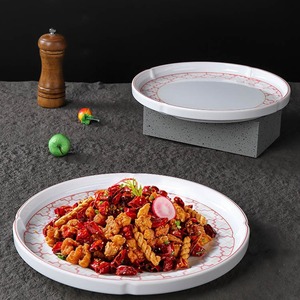 Assiette ronde en mélamine avec motif floral pour hôtels et restaurants - Product Image 2