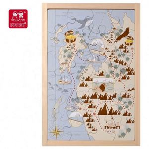 Puzzle de <span class=keywords><strong>carte</strong></span> au trésor en bois de jouet éducatif d'enfants tôt d'enfants pour le bambin - Product Image 3