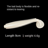 Leurre Bionique en Forme de Concombre de Mer à Queue en T, 9 cm/4,6 g, Crankbait Barbelé en PVC Souple, Lot de Cinq – Vente en Gros Fabricant
