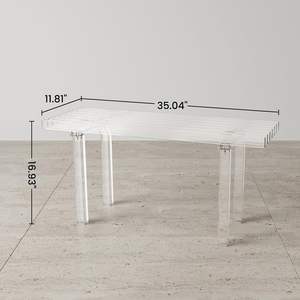 <span class=keywords><strong>Banco</strong></span> largo de acrílico transparente a medida para asiento de entrada, <span class=keywords><strong>banco</strong></span> de almacenamiento de zapatos luicte para el extremo de la cama del dormitorio - Product Image 3