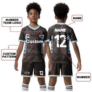 Özel çocuk futbol tişörtü yüceltilmiş futbol üniformaları takım nakış forması nefes futbol forması çocuklar için ZZ-RT1989 - Product Image 3