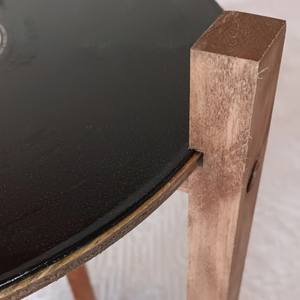 Étagère à disques vinyles en bois à 2 niveaux, style rustique, support pour plantes d'intérieur - Product Image 2