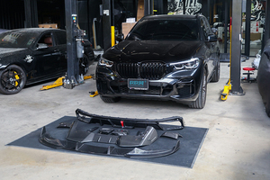 Oem chất lượng cao khô sợi carbon phía trước bumper môi cho bmw x5 g05 2022-up phía trước khuếch tán xe spoilers - Product Image 6