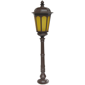 Lampe de jardin LED extérieure en bronze, lampadaire avec abat-jour en verre, lumière du jour 5000K, IP65 résistant à l'eau, détecteur de mouvement, CRI 90 - Product Image 6