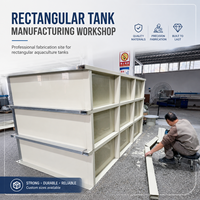 Maßgefertigter Umweltfreundlicher PP PVC Quadratischer Fischbehälter für Aquakultur-Kreislaufsysteme Langlebiger Transport-RAS-Fischteich für Aquakultur