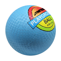 Ballon de terrain de jeu gonflable bleu très vendu, 8,5 pouces, en caoutchouc, certifié ISO9002, option de logo personnalisé pour les sports scolaires