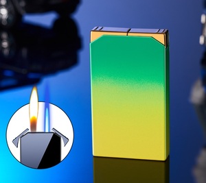Ventes chaudes, briquet carré à double flamme mignon, écologique, en alliage de zinc, vente en gros de fête, provenance de Chine - Product Image 5