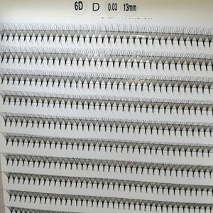 Extensions de cils synthétiques préfabriquées Camellia Extra Black 20mm XL à base plate 6D/16 lignes, volume 640, aspect naturel et long - Product Image 4