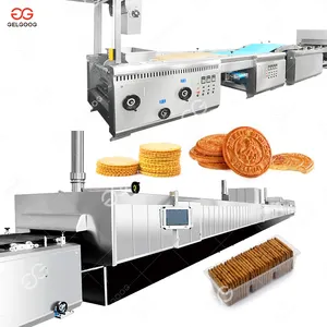 PLC Thin Butter Cookies Biscuit Making Machine Fully Automatic 600Kg Complete Line Production For Biscuits