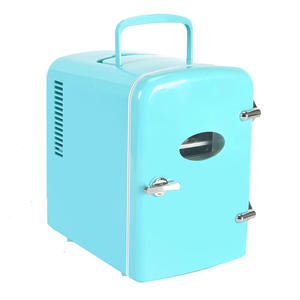 <span class=keywords><strong>Mini</strong></span> réfrigérateur portable 4L, réfrigérateur personnel compact pour voiture, bureau, dortoir, maison - Design rétro, refroidissement thermoélectrique - Product Image 3