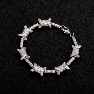 Collar de Cadena de Alambre con Espinas de Cobre y Circones Estilo Hip-Hop, Unisex, Personalizado, con Retención de Color - Product Image 2