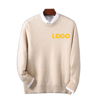 Pull-over en laine 100 % pour homme, personnalisé OEM/ODM, nouveau scénario, anti-plis, respirant, style plat et simple, polyvalent, col rond