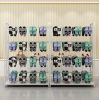 Support d'affichage de chaussures personnalisé à double face pour la vente au détail, support de suspension pour chaussures, tongs, pantoufles, pour les magasins, supports d'affichage de chaussures