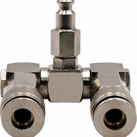 TEBAK Amerikanischer Stil Vernickeltes Eisen 3-in-1 360 °   Drehbarer 2-Wege-Anschluss |   Direkt ab Werk