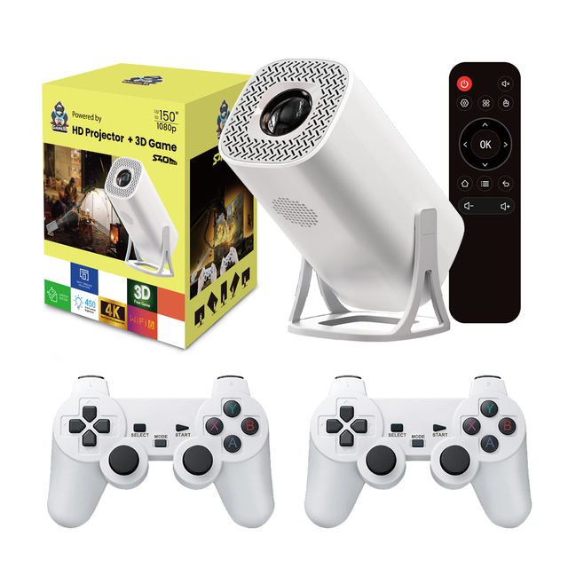 720P Laser Portable Projector S40MAX 1GB RAM 8GB ROM Android 11 2.4G/5G WiFi6 BT5.4 120 ANSI Lumens 30-100 Inch Best Video
