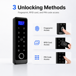 Tuya WiFi <b>Smart</b> Door <b>Locks</b> Reset Logo IP68 Waterproof 300 Fingerprint Capacity RFID Biometric Fingerprint Access Control System - Product Image 4