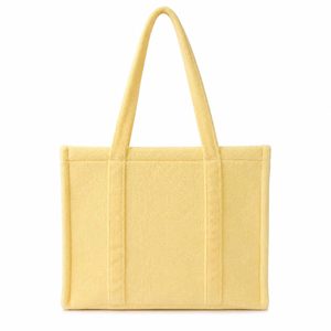 Eco Friendly Thick Terry Towel Tote <b>Handbag</b> Custom Embossed Design Foldable Bag High Quality Bulk Promotional Give - Product Image 1
