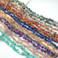 Perles de pierres précieuses irrégulières en grenat et aigue-marine naturelles de 3 mm à 5 mm, en gros, longueur 80 cm (32 pouces)