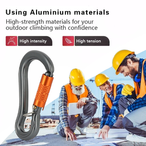 <span class=keywords><strong>Mousqueton</strong></span> robuste en acier galvanisé/anodisé ou en aluminium, 12 kN, <span class=keywords><strong>verrouillable</strong></span>, pour l'exploitation minière, certifié EN362 - Product Image 5