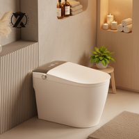 Ensemble de salle de bain intelligent avec toilettes à commande à distance, chauffage du siège, céramique, montage au sol, 110V~