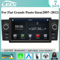 Navegación GPS Linux para Fiat Grande Punto Linea (2007-2012), Reproductor Multimedia WiFi, Audio Inalámbrico para Auto, 7 Pulgadas