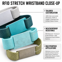 سوار معصم عالي المرونة بتقنية NFC وRFID لمدن الملاهي والمهرجانات الموسيقية والحفلات الموسيقية موديل 511