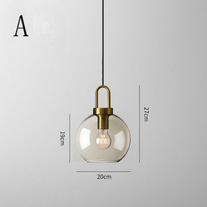 Suspension <span class=keywords><strong>LED</strong></span> Style Industriel Nordique Simple et Moderne pour Restaurant, Café, Salon de Thé, Bar, Boutique - <span class=keywords><strong>Lustre</strong></span> en Verre - Product Image 2