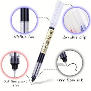Bolígrafos de Punta Extra Fina, Bolígrafo de Tinta de Gel Líquida de Secado Rápido de 0.5 mm, Negro, Rojo, Azul, para Oficina, Escuela, Suministros de Papelería - Product Image 3