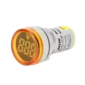 NIN yellow volt meters voltage panel meters digital display indicator meter