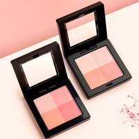 Poudre de blush éclatante à marque privée, longue tenue, haute pigmentation, contrôle du sébum, texture lisse, éclaircissante, maquillage quotidien du visage, minérale, teinte claire