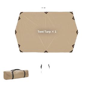 Bâche WOQI 300x460 cm carrée, imperméable, en tissu Oxford, abri de camping extérieur, couleur kaki foncé - Product Image 3