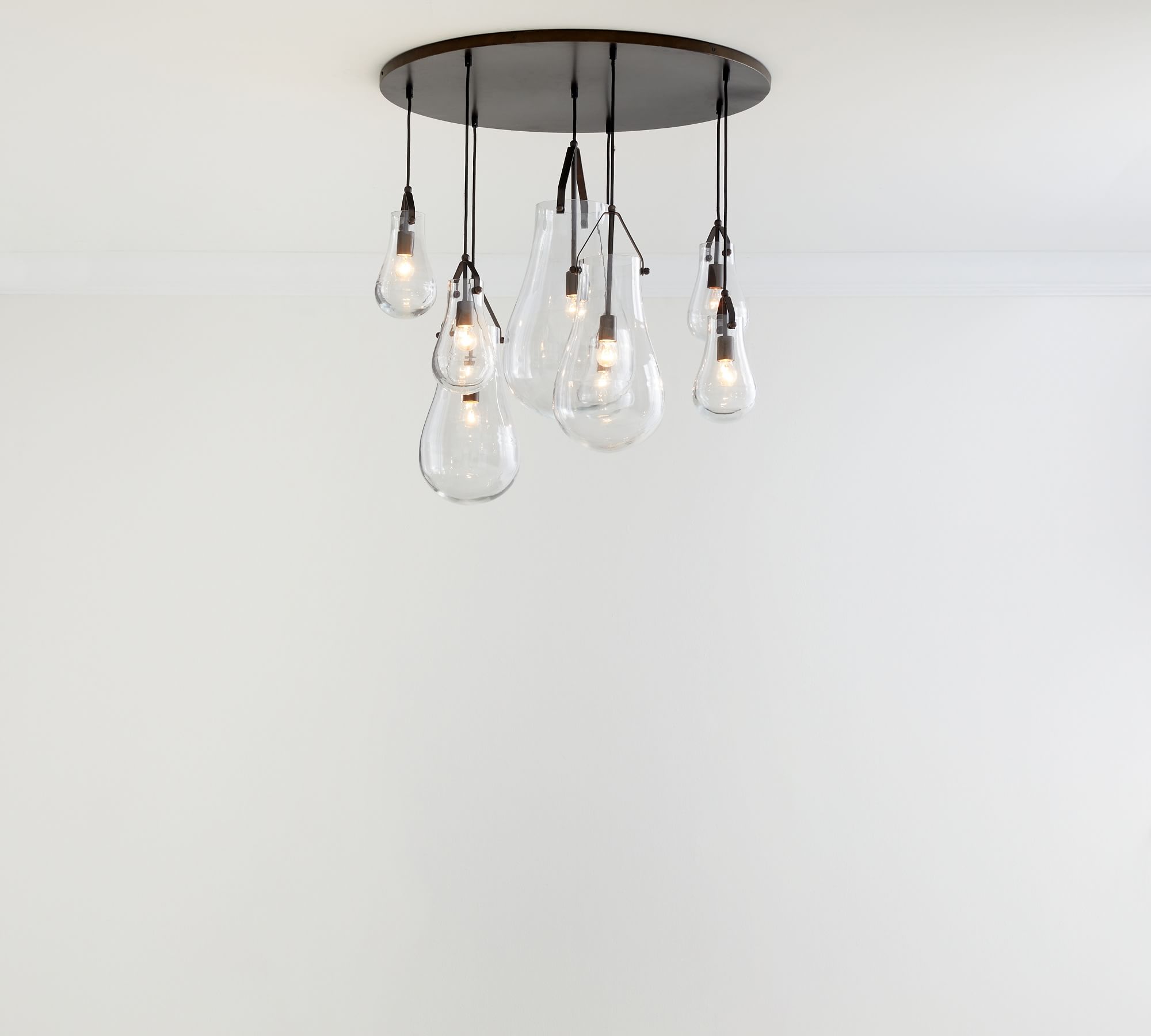 light luxury crystal recycled glass 8-light chandelier