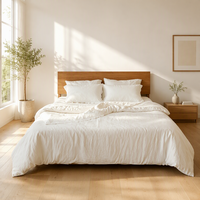 Ensemble de draps de lit en fibre de bambou, écologiques, anti-transpiration, antibactériens, rafraîchissants, soyeux, imprimés sur mesure, vente en gros