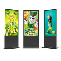 HUSHIDA Señalización Digital y Pantalla LCD Wifi Sin Pantalla Táctil, Tótems de Pie, Quioscos de 43 Pulgadas, Equipo de Reproducción de Publicidad para Interiores