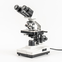 C-100B Ultra-precision Focusing Biological Compound Optical Microscope with LED Light Source Binocular Mechanical Stage