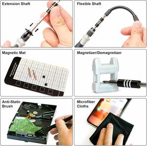 Juego de Destornilladores Magnéticos de Precisión 140 en 1 de Acero al Cromo Vanadio, Kit de Herramientas Multiusos para Reparación de Electrónica OEM, Estuche para Relojes - Product Image 4