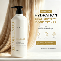 Après-shampoing à la kératine, biotine, acide hyaluronique et collagène, hydratation intense, protection thermique pour cheveux secs, abîmés par la chaleur et crépus